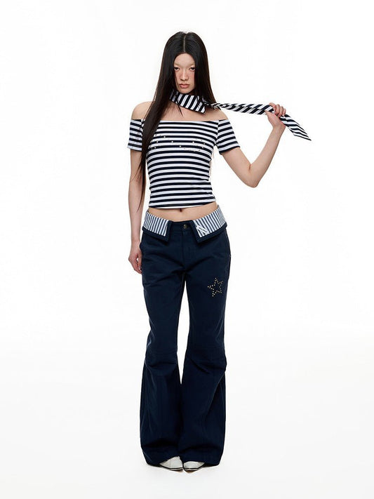 FauxTie Stripe Star Tee - paper.bruise