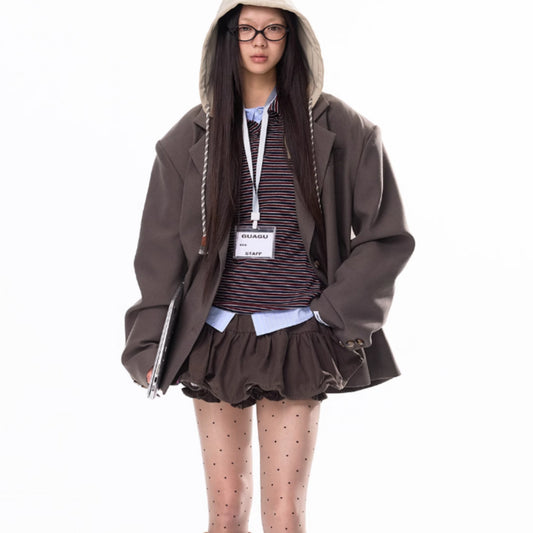 Boyfriend Aura Hooded Blazer