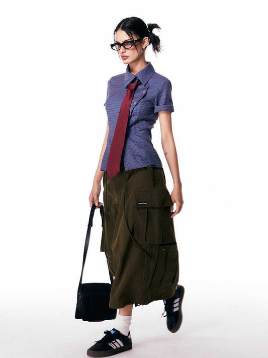 Academic Snap-Tie Blouse